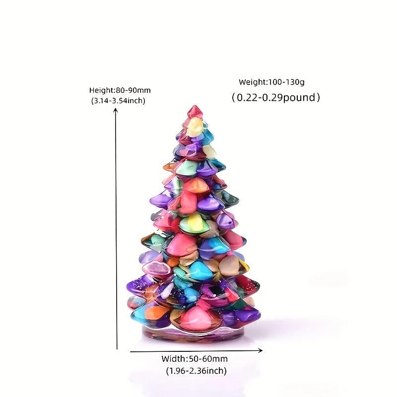Luck Tree Ornaments Resin Gemstone Christmas Trees Home Decoration