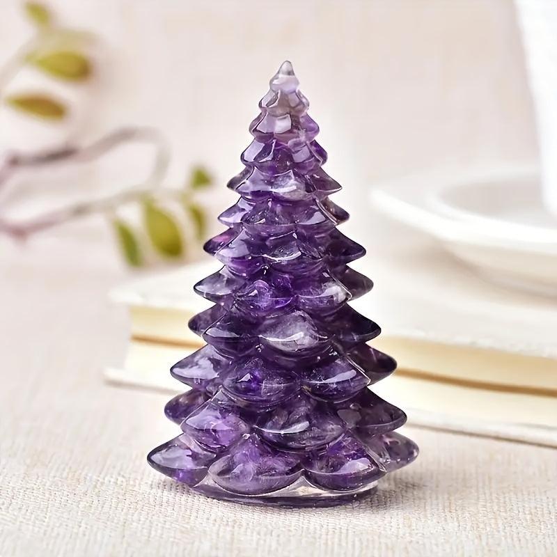 Luck Tree Ornaments Resin Gemstone Christmas Trees Home Decoration