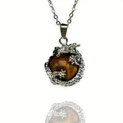 Pterosaur Dragon Crystal Healing Pendant Necklace Natural Quartz Stone