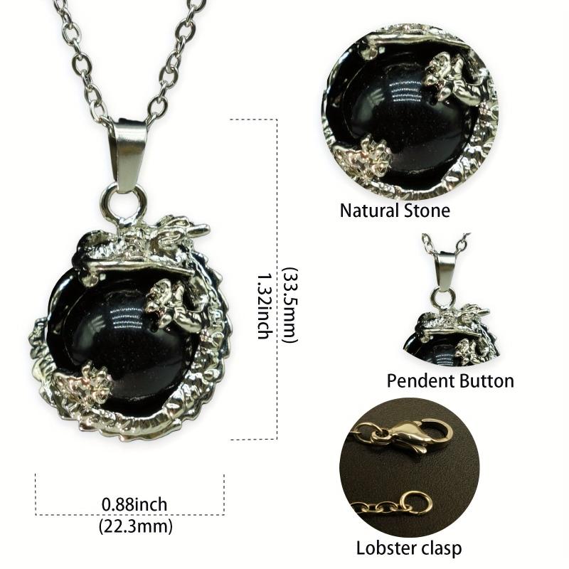 Pterosaur Dragon Crystal Healing Pendant Necklace Natural Quartz Stone
