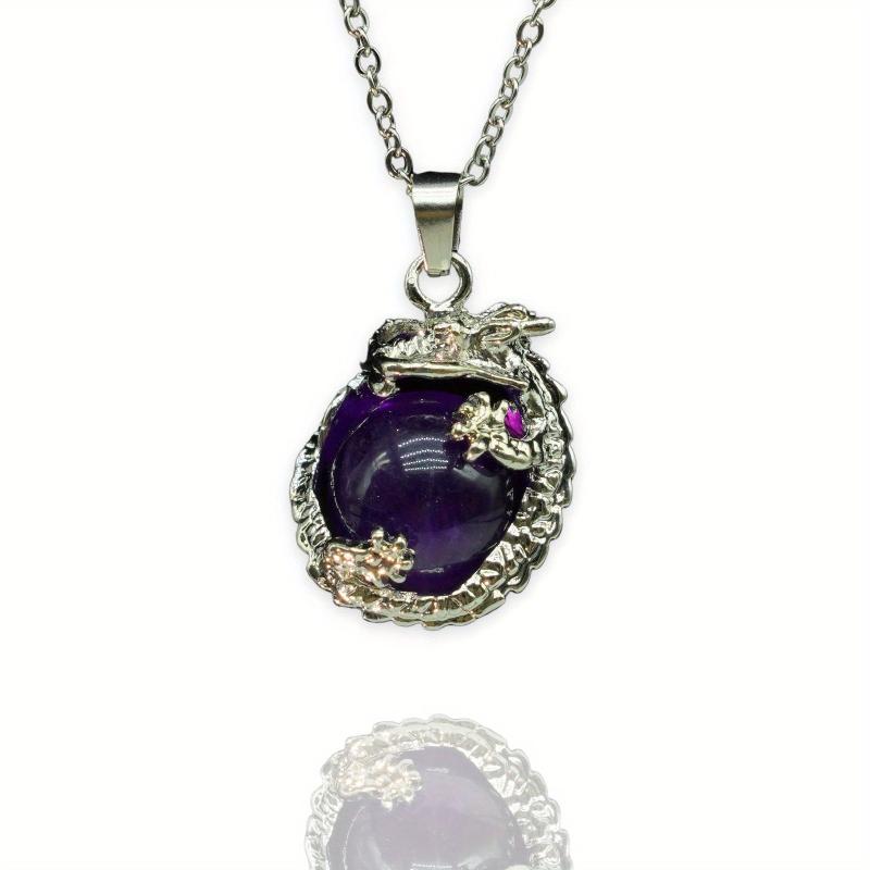 Pterosaur Dragon Crystal Healing Pendant Necklace Natural Quartz Stone
