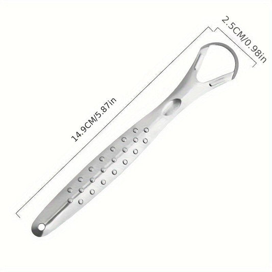 1Pcs Tongue Scraper Reduce Bad Breath Stainless Steel Tongue Cleaners