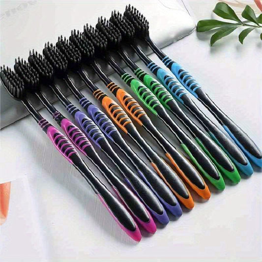 10 Pack Soft Bristle Toothbrush Set for Family Oral Care