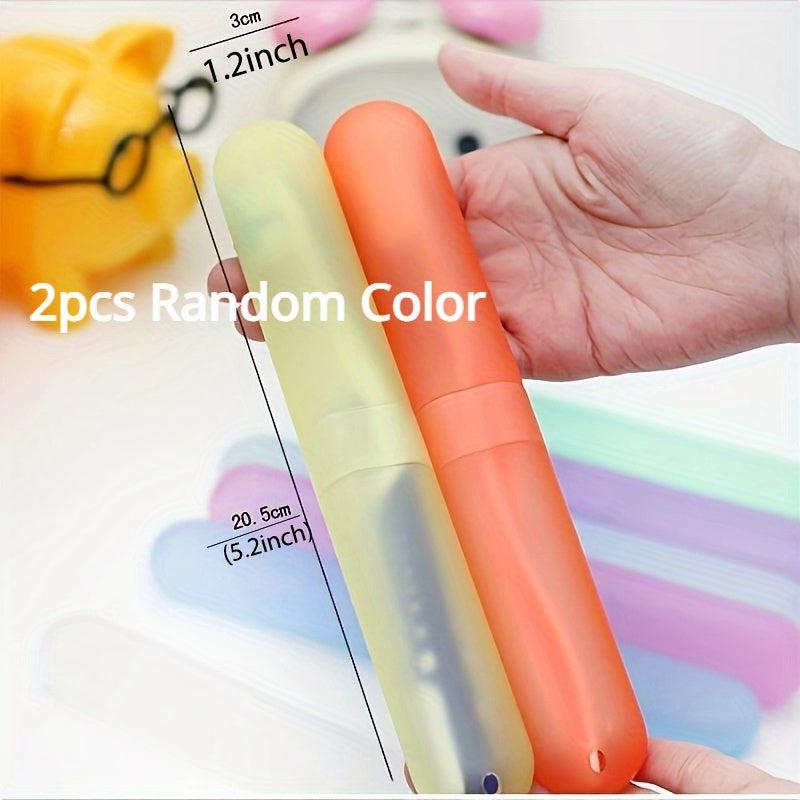3pcs Portable Toothbrush Holder Traveling Camping Dust-proof Case