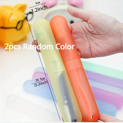 3pcs Portable Toothbrush Holder Traveling Camping Dust-proof Case