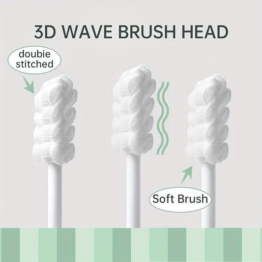 60PCS Tongue Cleaner Disposable Gum Cleaner Gauze Oral Cleaning Care