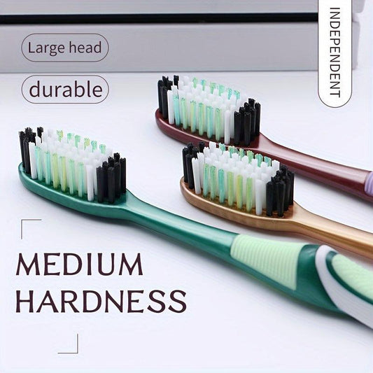 Medium Hard Bristle Manual Toothbrush for Daily Oral Care