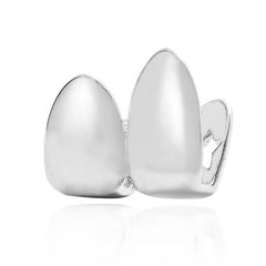 2pcs Plated Golden Silvery Teeth Grillz For Men Women Teeth Grillz