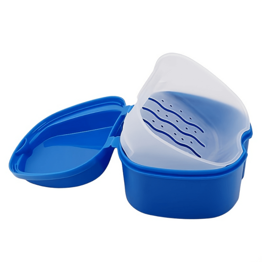 Denture Braces Bath Case Cup Box Holder - False Teeth Storage