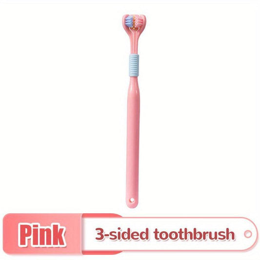 Soft 3D PBT Toothbrush for Adults with Tongue Scraper