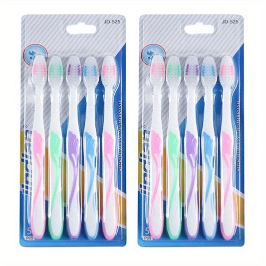 5pcs Manual Toothbrushes Extra Soft Bristles for Sensitive Teeth Gums