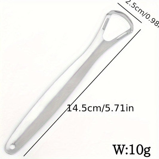 1Pcs Tongue Scraper Reduce Bad Breath Oral Care Stainless Steel Mental Cleaners