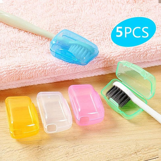 5pcs Toothbrush Head Cover Storage Box Bathroom Accessories