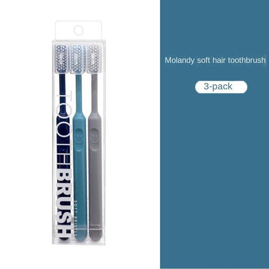 3pcs Extra Soft Bristle Toothbrushes for Sensitive Teeth with Cover