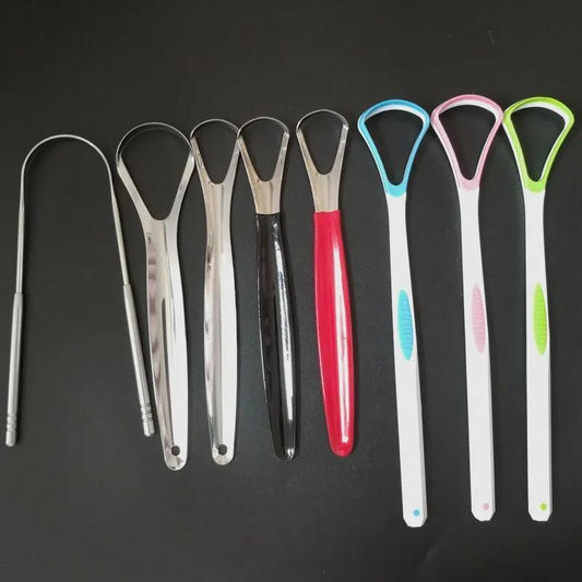 Stainless Steel Tongue Scraper for Oral Care - Reduce Bad Breath