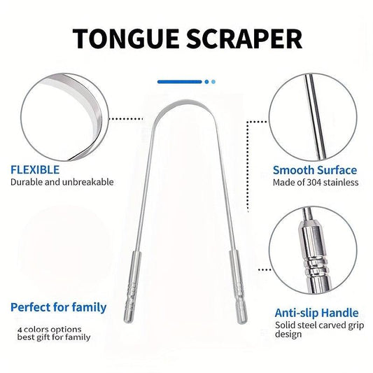 Tongue Scraper Stainless Steel Oral Care Tool