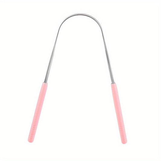 Stainless Steel Tongue Scraper Bad Breath Oral Care Tool