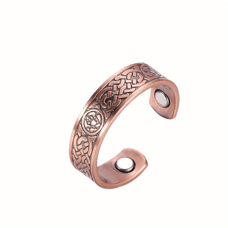 Copper Magnetic Ring for Men Women Adjustable Finger Ring