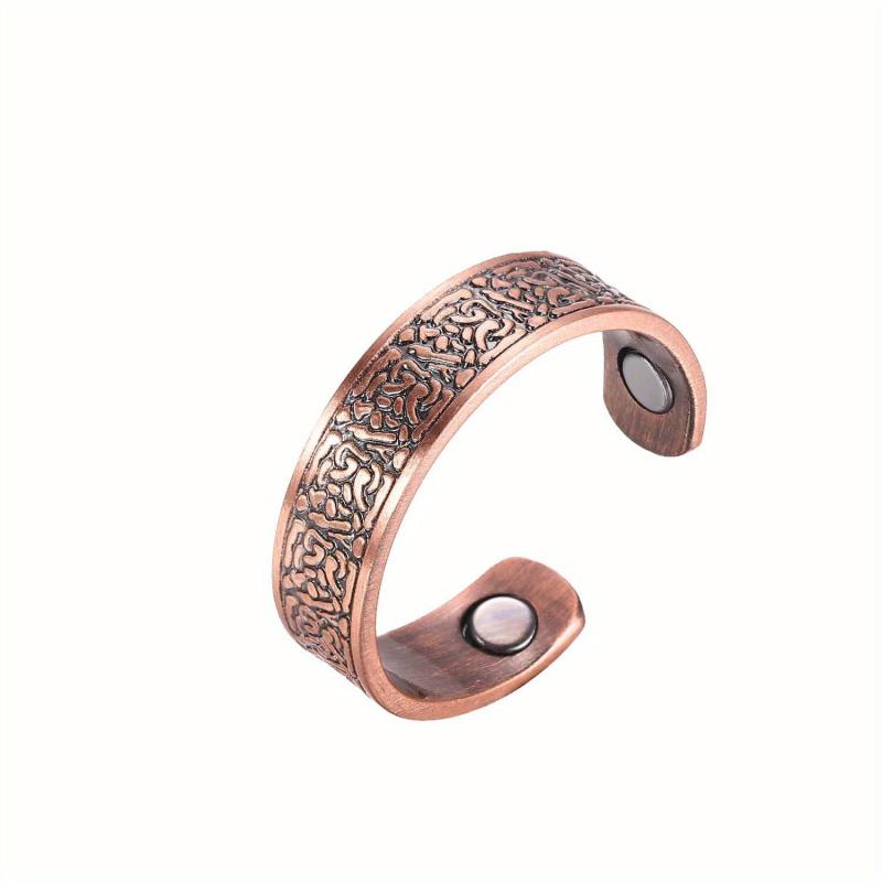 Copper Magnetic Ring for Men Women Adjustable Finger Ring