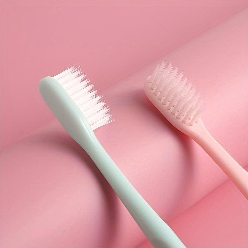 10pcs Travel Soft Manual Toothbrushes - Soft Bristles For Sensitive Teeth Gums
