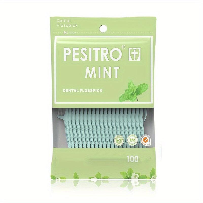 100-300 Dental Flossers Mint Blueberry Flavor Soft Floss Picks