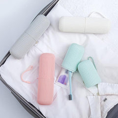 Portable Couple Toothbrush Box & Mouthwash Cup for Travel