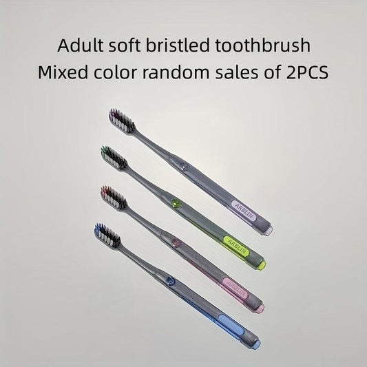 2pcs Soft Toothbrushes for Sensitive Teeth Gums