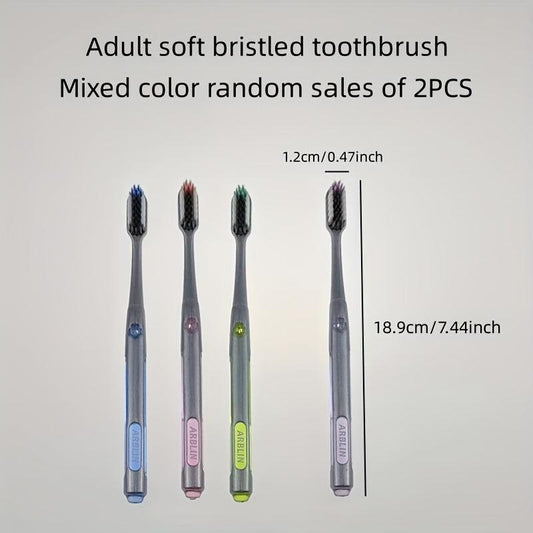 2pcs Soft Toothbrushes for Sensitive Teeth Gums