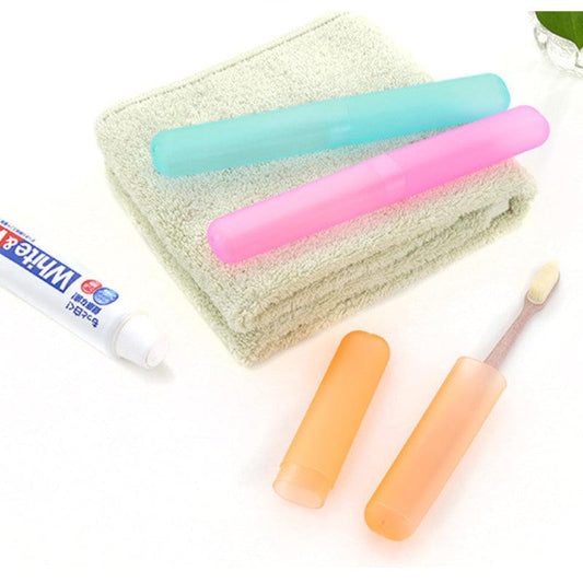 2pcs Portable Toothbrush Box Cup Multifunctional Travel Containers
