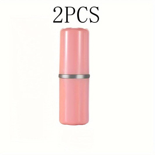 2pcs Portable Toothbrush Cup With Lid Toothpaste Storage Box