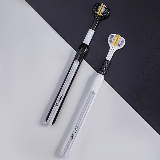3-Sided Soft Toothbrush for Gentle Clean Teeth Gums, Deep Cleaning Oral Care
