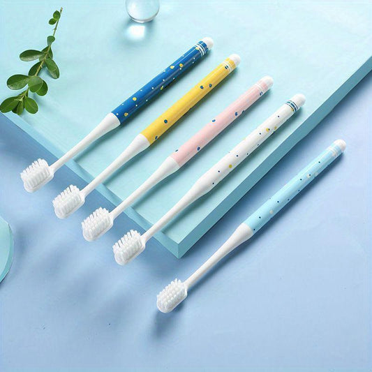 5pcs Soft Manual Toothbrushes - Deep Cleaning Oral Care for Adults