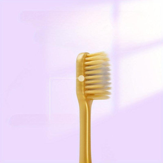 8pcs Soft Filament ToothBrush Rounded Brush Head Non Slip Handle Easy Remove