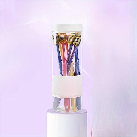 8pcs Soft Filament ToothBrush Rounded Brush Head Non Slip Handle Easy Remove
