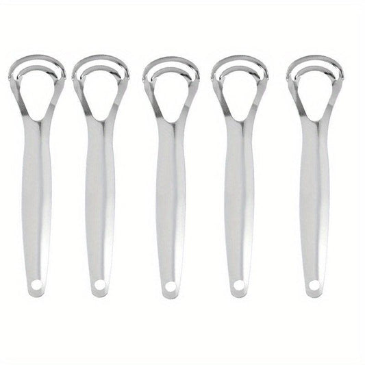 5pcs Stainless Steel Tongue Scraper for Oral Care