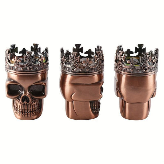 Crown Skull 3 Layer Grinder Spice Crusher Kitchen Supplies