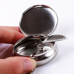 Portable Stainless Steel Ashtray Keychain Mini Version