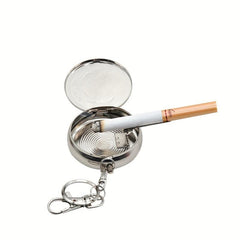 Portable Stainless Steel Ashtray Keychain Mini Version