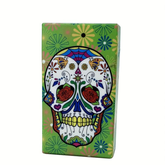 Skull Printed Acrylic Storage Case, Holds 20pcs, Anti-pressure, Waterproof