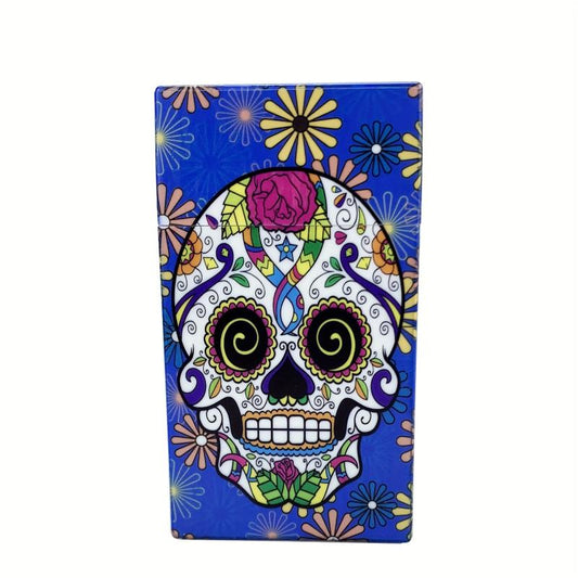Skull Printed Acrylic Storage Case, Holds 20pcs, Anti-pressure, Waterproof