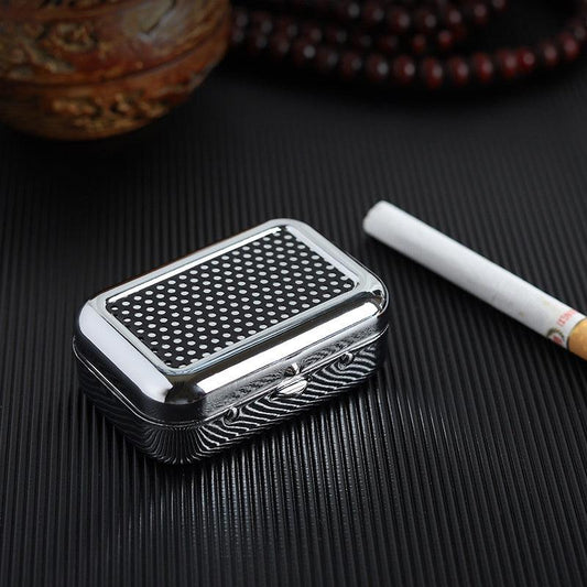 Stainless Steel Pocket Ashtray Car Mini Portable Small Ashtray