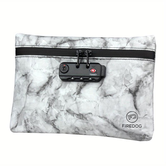 Smell Proof Leather Tobacco Pouch Lock Carbon Lined Container Bag