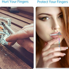 Portable Metal Cigarette Holder Ring Bee Rose Hand Finger Gift Women Men