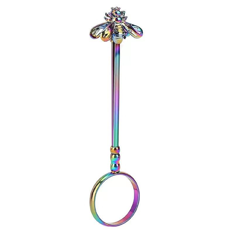 Portable Metal Cigarette Holder Ring Bee Rose Hand Finger Gift Women Men