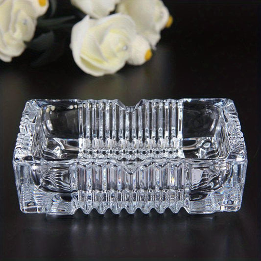 Glass Ashtray Transparent Household Ashtray for Men Women Smoking Accessories