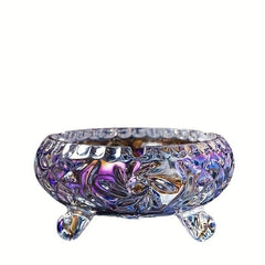 Large European Crystal Glass Ashtray