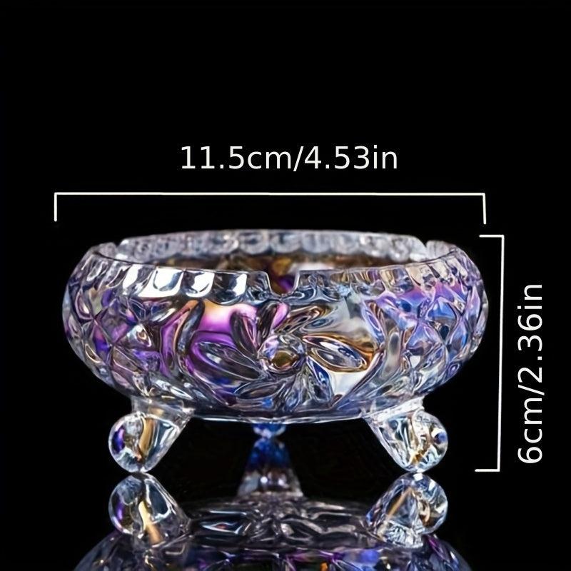 Large European Crystal Glass Ashtray