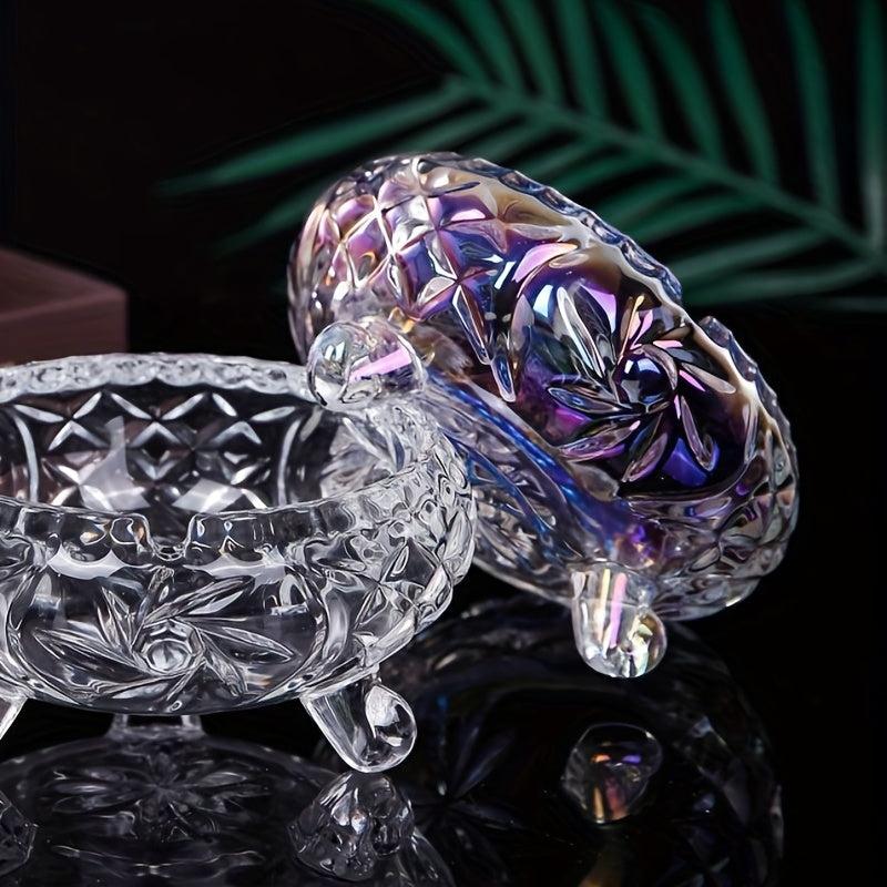Large European Crystal Glass Ashtray