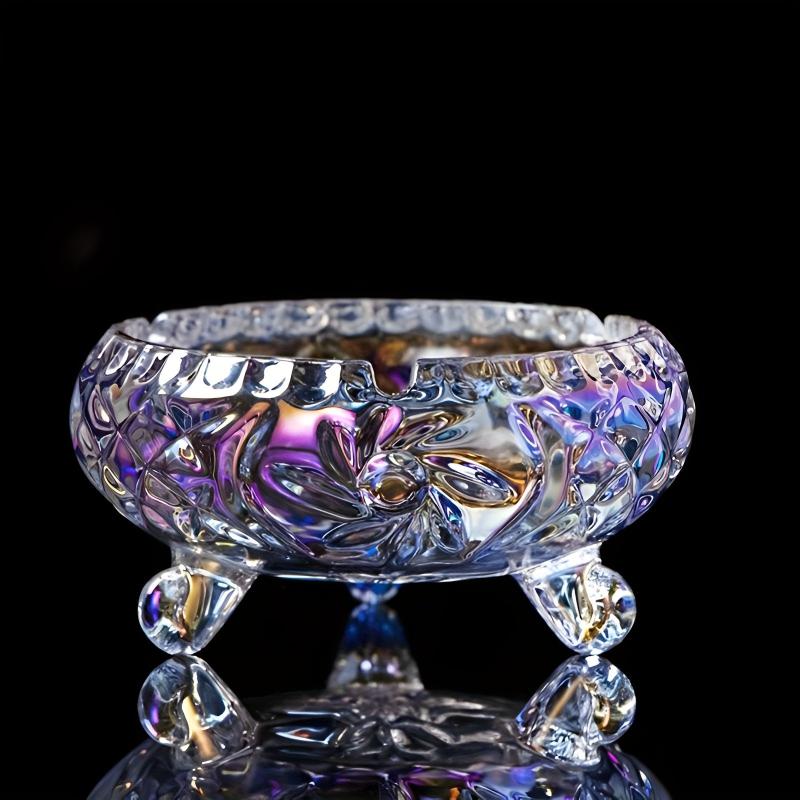 Large European Crystal Glass Ashtray
