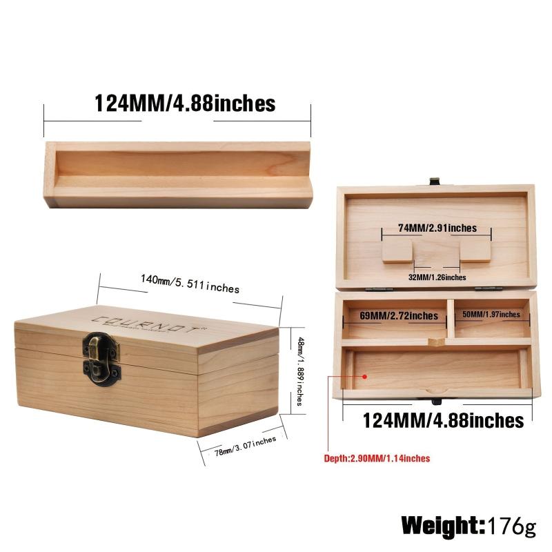 Portable Wooden Tool Kit Box Hand Rolled Smoking Accessories